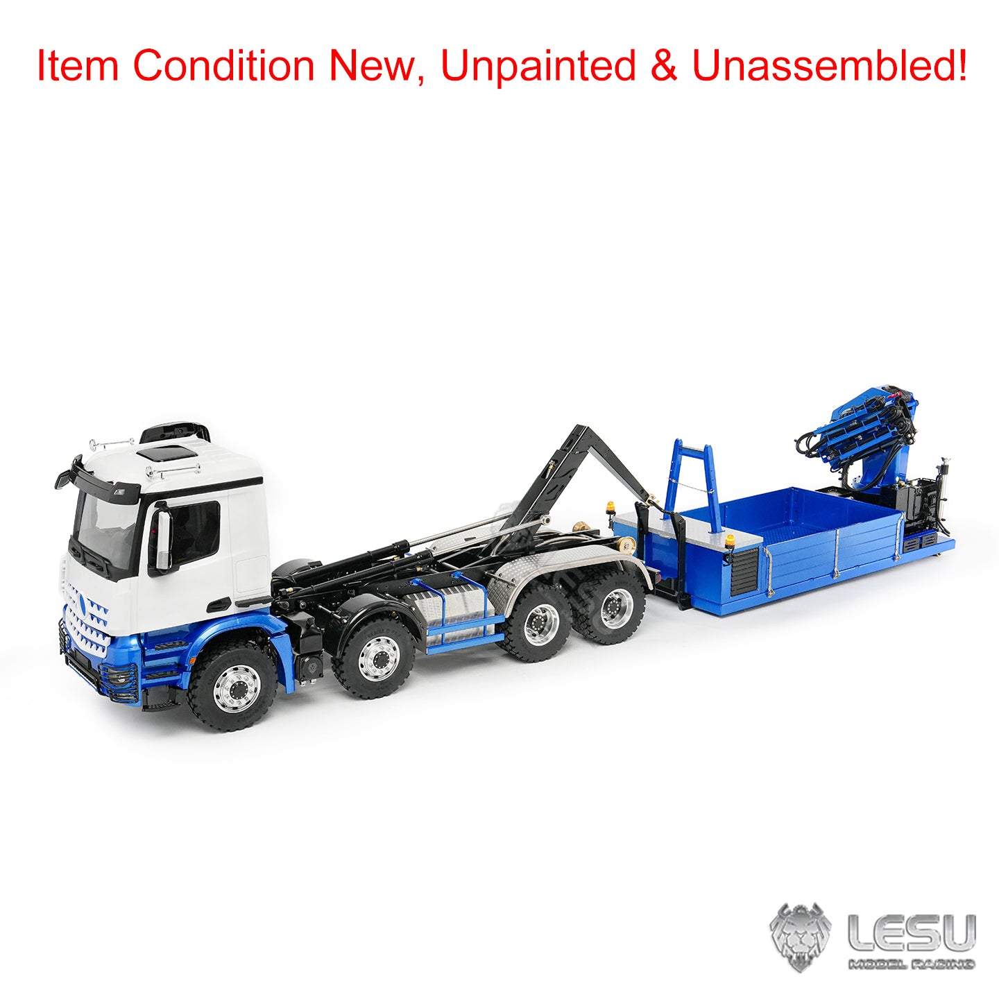 TOUCAN RC HOBBY  LESU 1/14 RC Hydraulic Roll On off Dumper Truck Crane Metal 8x8 Chassis Tipper Model Axle Lock 2+7CH Valve