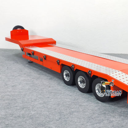 1/14 Metall-Sattelauflieger für RC-Traktor, Funksteuerung, Simulationsauto, elektrische Hebebeine, Heckklappe, DIY-Hobbymodelle