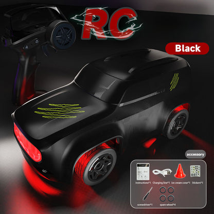 1/64 RC MINI High Speed Desktop Drift Car Q197 2,4 GHz Fernbedienung Allradantrieb Automodell RTR Batterie Bunte Lichter