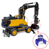 MTM EC380 Metal 1/14 RC Hydraulic Excavator 8-way Reversing Valve FlySky PL18EV Radio Controller for Engineering Vehicle Enthusiasts