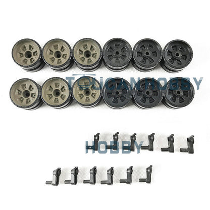 Plastic Tracks Sprockets Idler Road Wheels Accessories Pack For HL 1/16 Russian T90 3938 RC Vehicle Tank Replacement Parts
