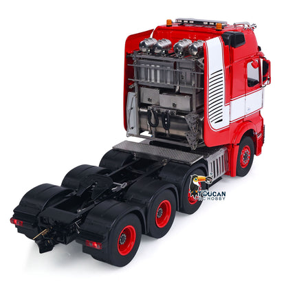  1/14 8x8 metal chassis RC tractor truck with equipment rack and front hook 