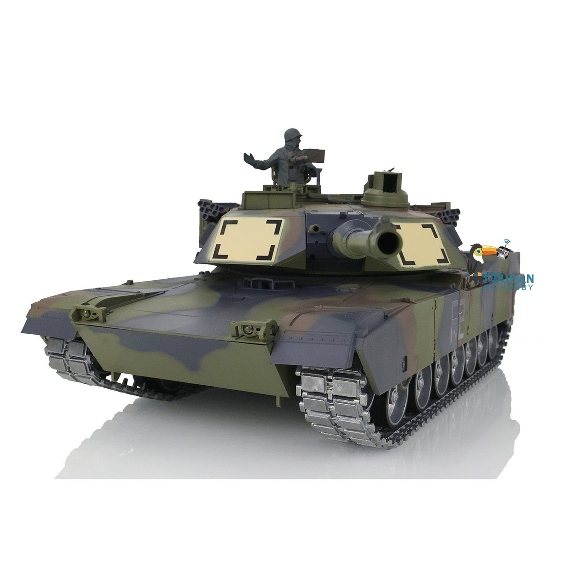 HengLong 3918 RTR RC Tank Full Metal Chassis With Plastic Hull TK7.1 Leopard2A6 M1A2 Sound Main Board with 360 Degrees Turret Barrel Recoil BB