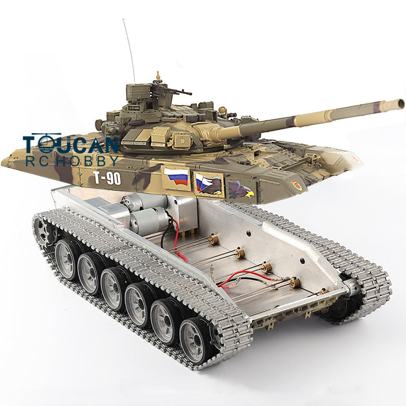 Henglong 1/16 TK7.1 3938 Russian T90 RTR RC Tank with 360 Degrees Turret BB IR Smoke Metal Chassis Idlers Sprockets Road Wheels Tracks Gearbox