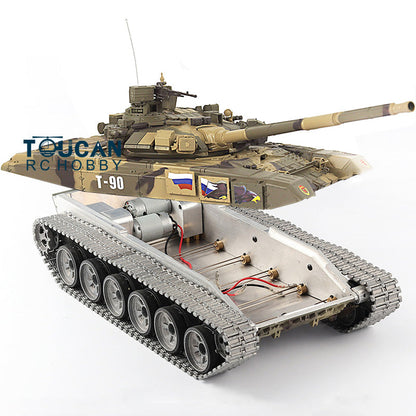 Henglong 1/16 TK7.1 3938 Russian T90 RTR RC Tank with 360 Degrees Turret BB IR Smoke Metal Chassis Idlers Sprockets Road Wheels Tracks Gearbox