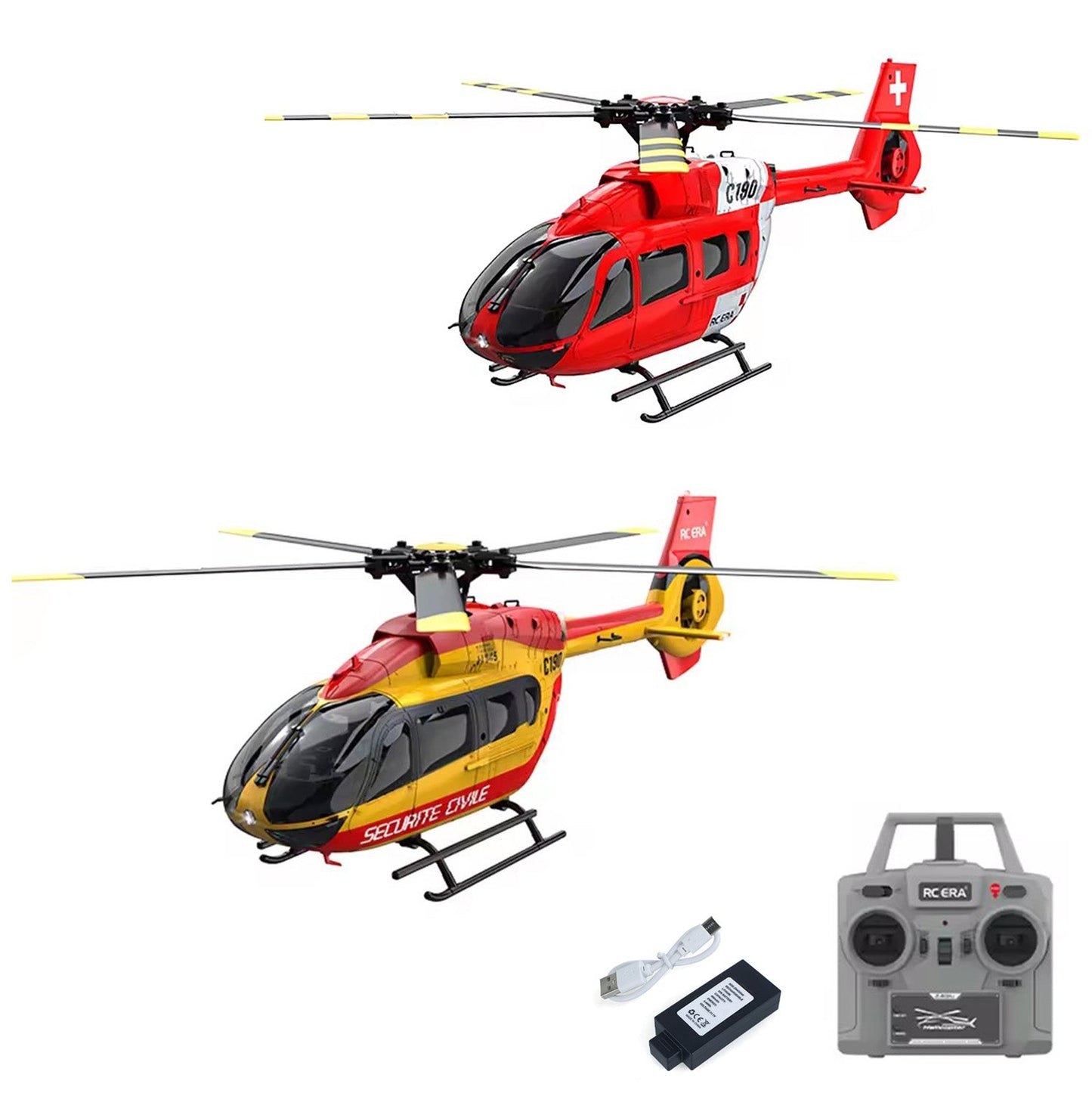 1/30 RC ERA 2.4G 6CH Fernbedienung Hubschrauber C190 H145 6-Achsen-Gyro Optische Fluss Lokalisierung Höhe Halten Flybarless RTF