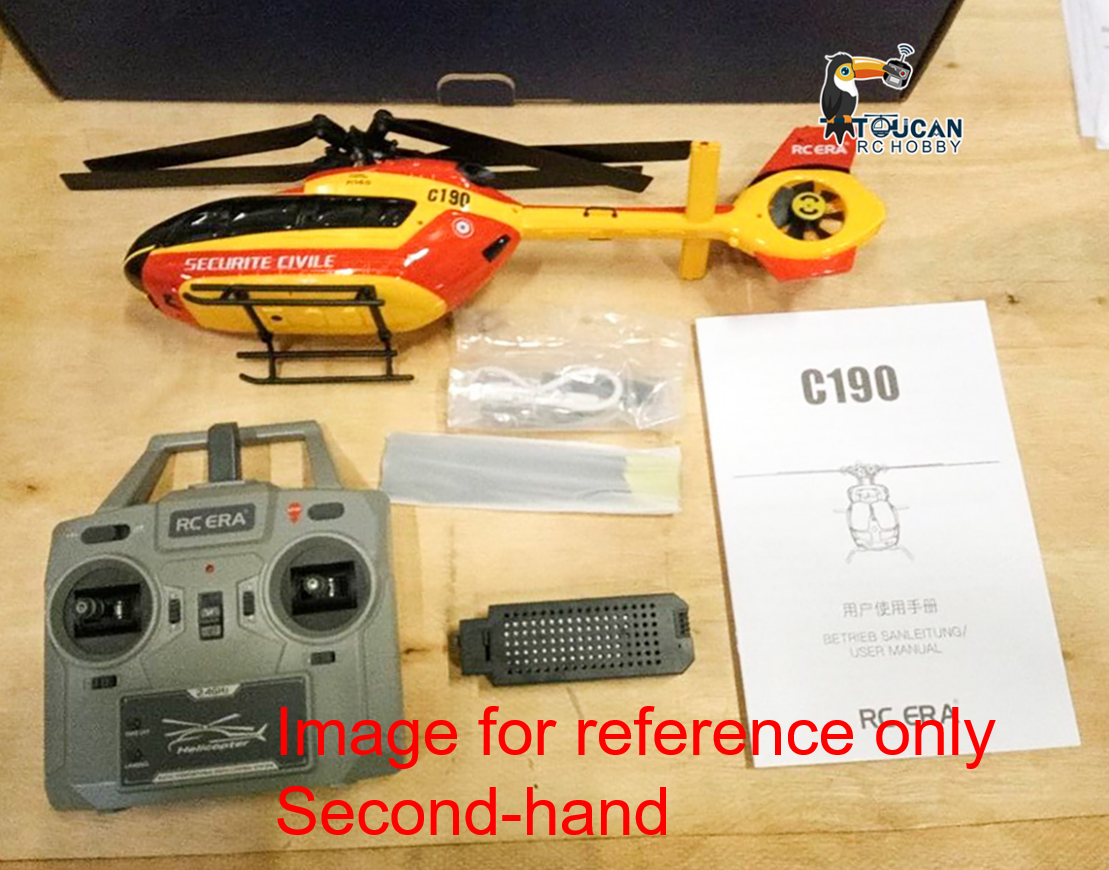 Fast Free Shipping Second Hand EU Stock 1/30 RC ERA 6CH Radio Controlled Helicopter C190 Dual Brushless Motors RTF Model Aircraft H145 Aileronless Ducted Tail Rotor