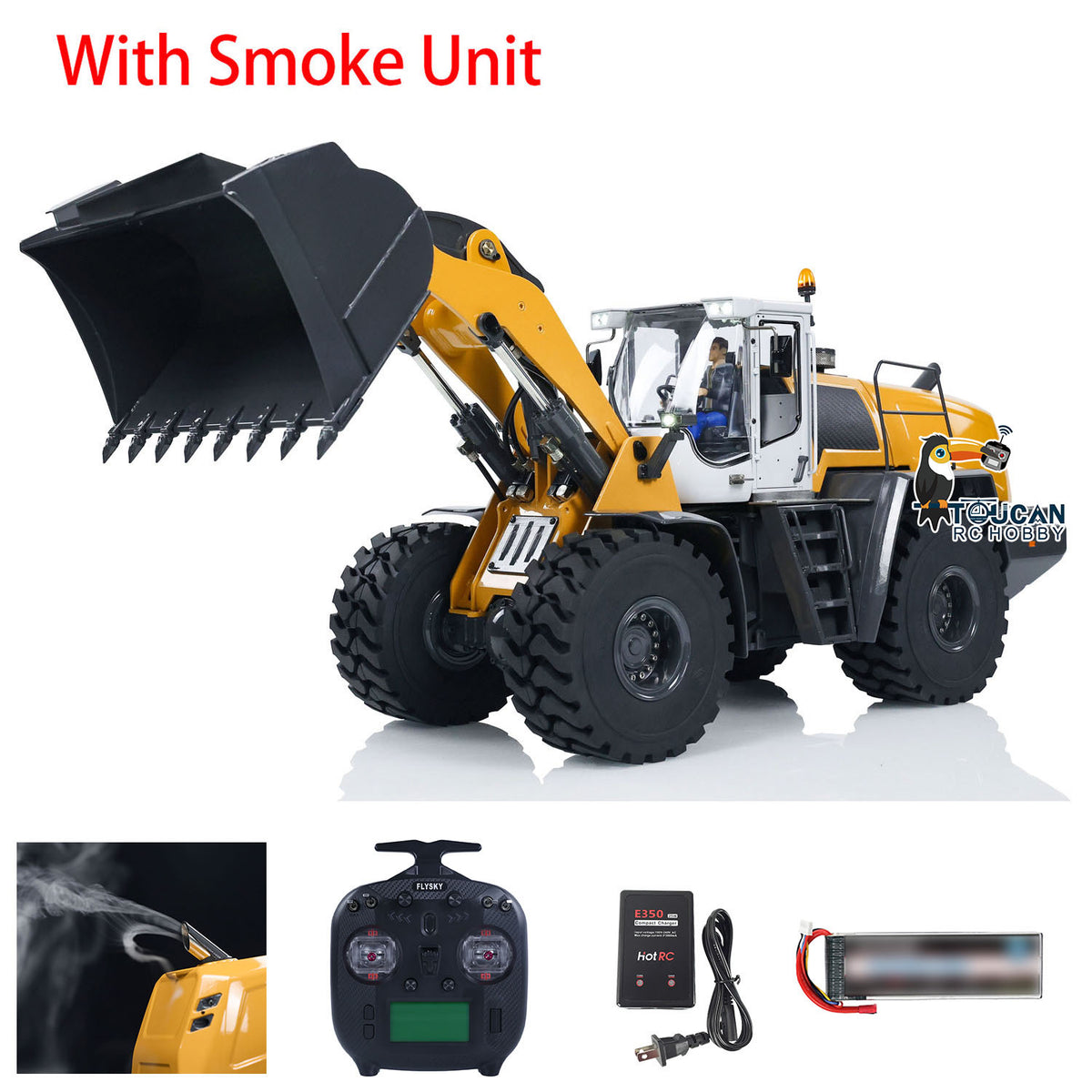 TOUCAN RC HOBBY Fast  Free Shipping XDRC 580 1/14 Metal RC Hydraulic Loader RTR Engineering Vehicles Smoke Lights Sound Simulation Model