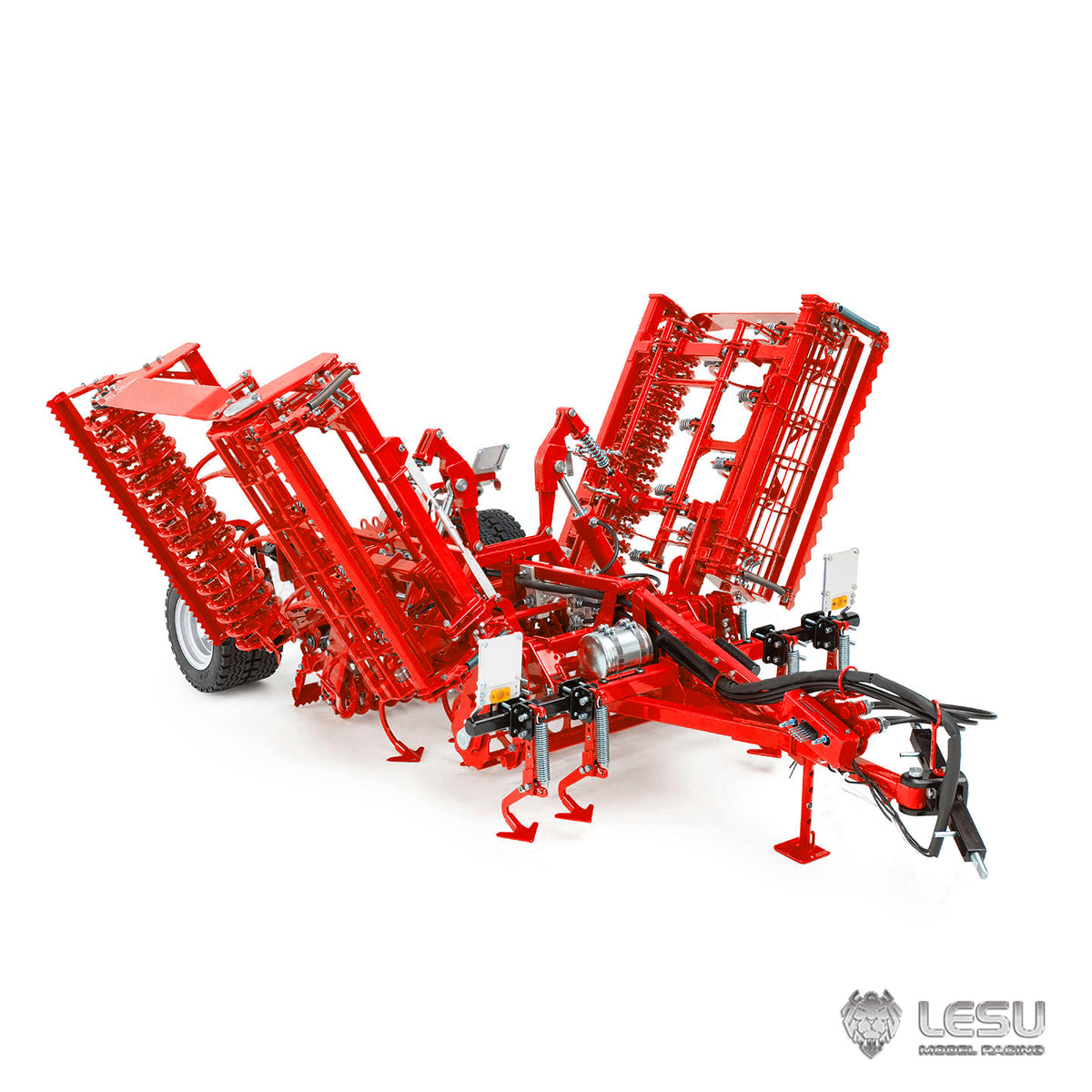 In Stock TOUCAN RC HOBBY LESU Metal 1/14 RC Tractor Truck AOUE 1050 4x4 Hydraulic Farm vehicle K500 Seedbed Pre-sowing Soil Preparation Planter Plough Light Sound