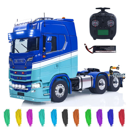 RTR Unitru 06 770S 1/14 Remote Control Tractor Truck 6X6 Metal Chassis 2Speed Gearbox Smoke Lights Sounds Brushless Motor ESC