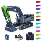 RTR 1/12 Remote Control Hydraulic Excavator 395F Heavy Duty Machine Metal 6CH Valves RC Digger Brushless Motor ESC Quick Coupler