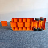 2 Axles Metal Lowboy Semi Trailer Spring Support Legs Tail Plate for 1/14 DIY Remote Control Tractor Truck No Light