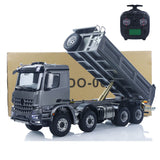 1/14 RC Hydraulic Dump Truck BZ 3363 8*8 2Speed Remote Control Tipper Hobbywing 1060 ESC Flowing Water Light Flysky ST8 Radio