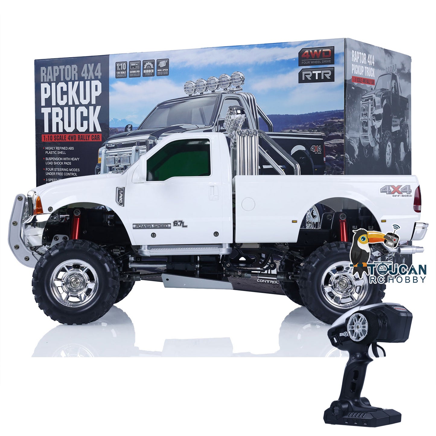 HG 1/10 RC Pickup Truck P410 4x4 Fernbedienung Rallye Auto Racing Crawler 2,4G Radio Motor ESC ohne Batterie 