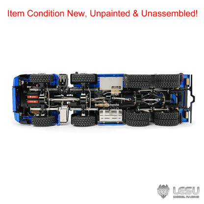 TOUCAN RC HOBBY  LESU 1/14 RC Hydraulic Roll On off Dumper Truck Crane Metal 8x8 Chassis Tipper Model Axle Lock 2+7CH Valve