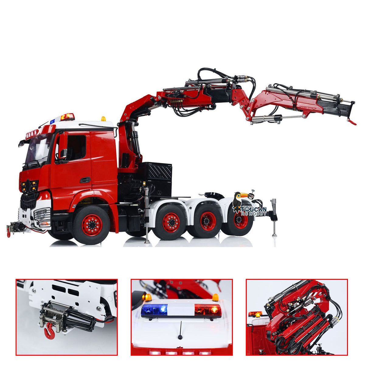 TOUCAN RC HOBBY  8x8 1/14 RC Hydraulic Crane Tractor Truck Fly Jib Remote Control Cars Model