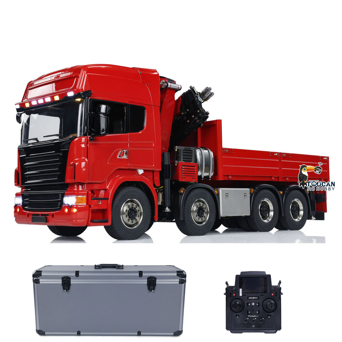 TOUCAN RC HOBBY 1/14 Hydraulic RC Crane Tractor Truck 8x8 Electric Car Quick Attached Bucket Standard Wheel Reduction Axle Three-speed Gearbo