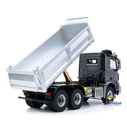 6*6 metall Chassis 1/14 RC Hydraulische Dumper 3348 2025T 2 Geschwindigkeit Getriebe Radio Controlled Kipper Modell Differential Achse licht Sound