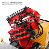 LESU Metal 1/14 RC Hydraulic Crane Truck 8X8 3Speed Remote Control Lorry Model 7CH Valve 6 Outriggers Light Sound Axle Diff Lock