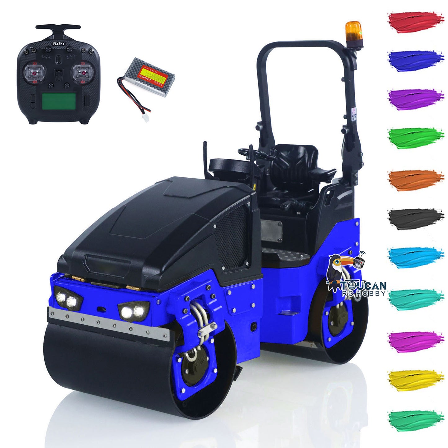 1/14 Metall RC Elektro-Straßenwalze BW120AD RTR Fernbedienung Baufahrzeug Modell Flysky ST8 Radio Batterie Lichtsystem