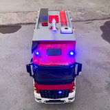1/14 4*4 Remote Control Fire Fighting Truck Assembled 2Speed Gearbox Light Sound System Metal Axles Flysky ST8 Radio