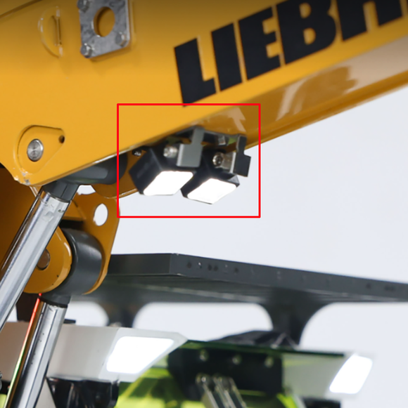 1Pair Spotlight for CUTModel 1/14 3Arms Hydraulic RC Digger 914 Remote Control Excavator Engineering Vehicle Upgrade DIY Parts