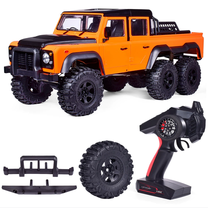 1:10 Off-Road Pickup Truck 6*6 Rock Crawler Lichter Sound Bewegliche Türen 2,4G mit Licht Sound System drei differential schlösser