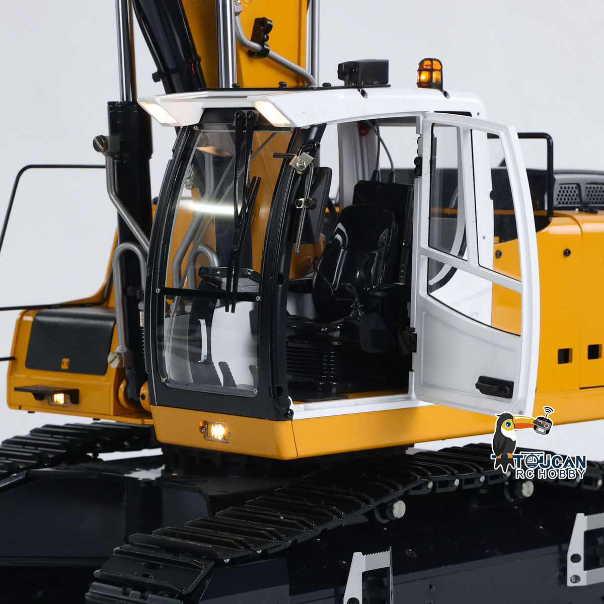 TOUCAN RC HOBBY MTM 946-3 Metal 1/14 3-Arms RC Hydraulic Excavator 6-Ways Valves Clamshell Bucket T12D RC Controller for Engineering Modeler