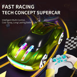 1:18 4*4 RC 360 Rotation Stunt Drift Car 2.4Ghz Remote Control New Energy Concept Car Model Cool Lights Music Spray Ready to Go