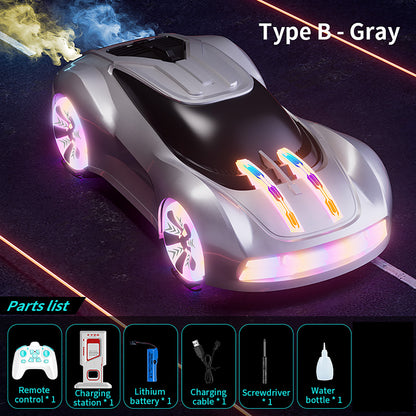 1:18 4*4 RC 360 Rotation Stunt Drift Auto 2,4 GHz Fernbedienung Neue Energie Konzept Auto Modell Coole Lichter Musik Spray Bereit zu Gehen
