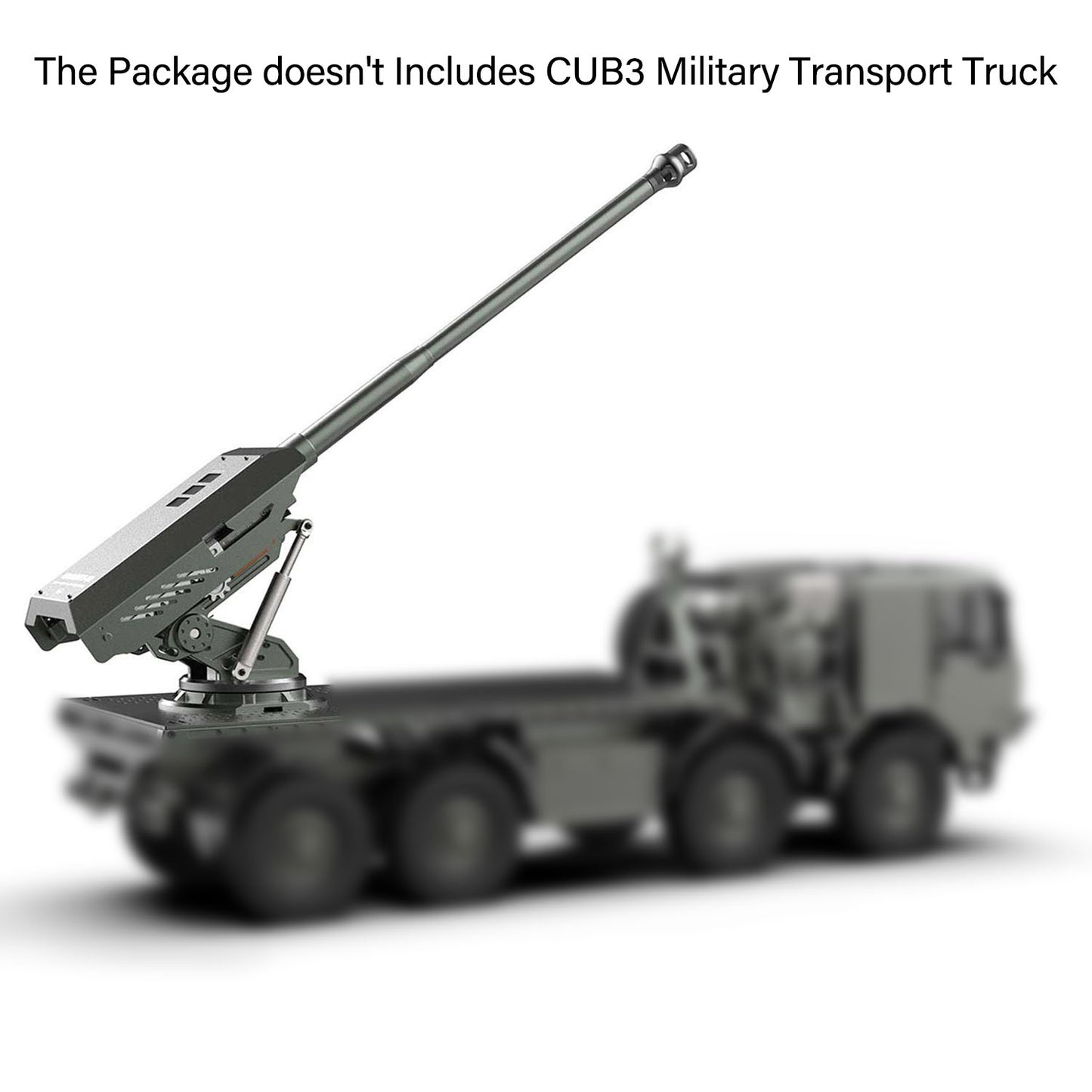 CNC Metal Self Propelled Howitzer CUB3 CAS155 For Capo 1/18 Remote Control Crawler RC Transport Truck Option Part
