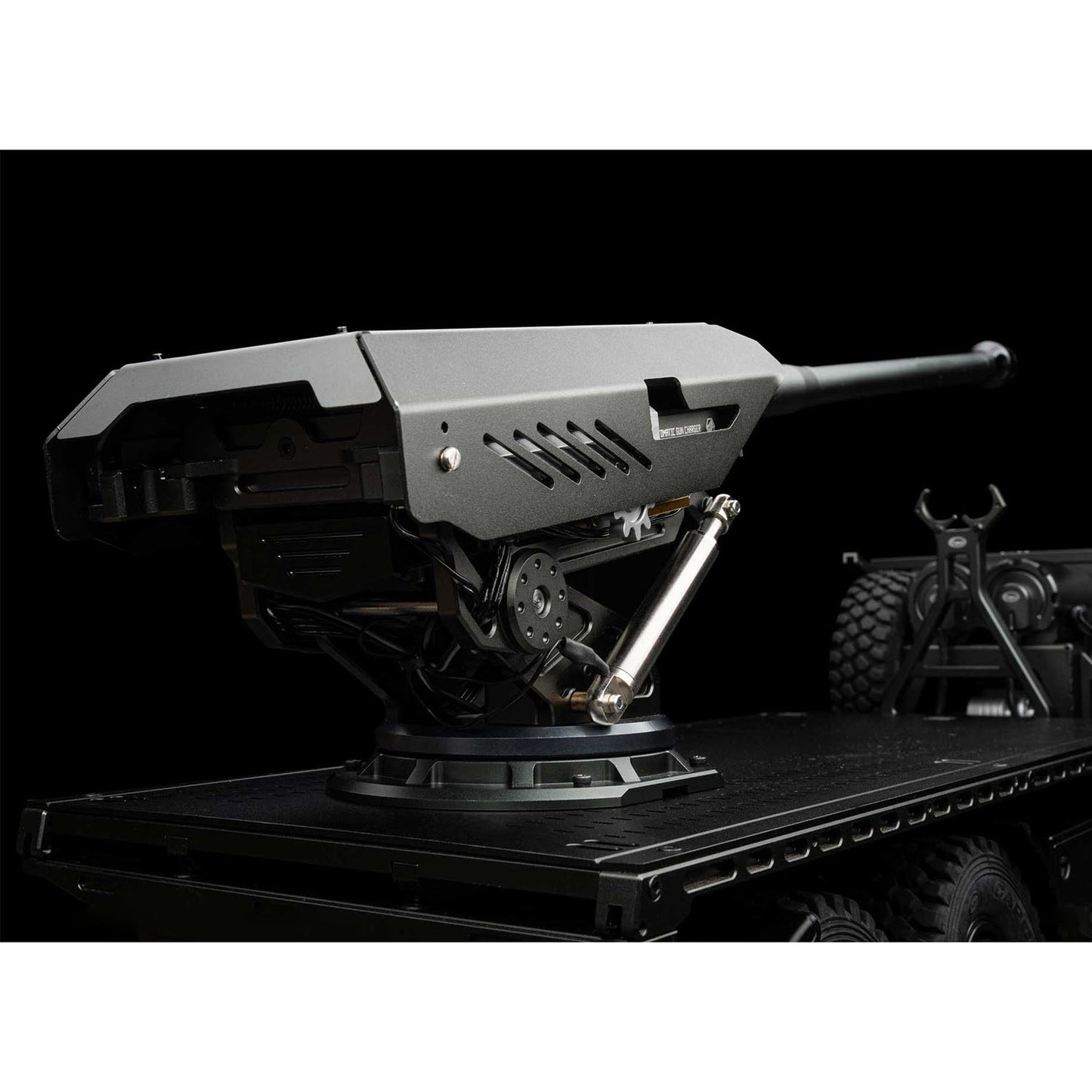 CNC Metal Self Propelled Howitzer CUB3 CAS155 For Capo 1/18 Remote Control Crawler RC Transport Truck Option Part