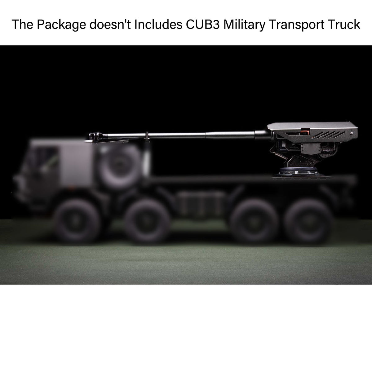 CNC Metal Self Propelled Howitzer CUB3 CAS155 For Capo 1/18 Remote Control Crawler RC Transport Truck Option Part