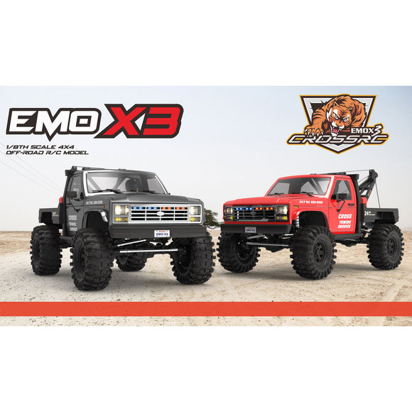 CORSSRC 1/8 4WD EMO X3 RC Towing Rescue Car 4x4 Remote Control Crawler toucanhobby