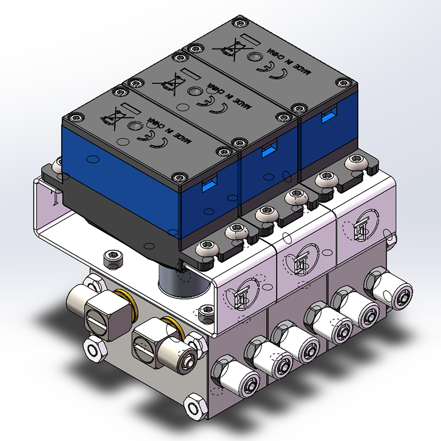 CUT Model 2-6CH Metall-Umschaltventil mit 2-6 Servos für 1/14 1/12 Maßstab Hydraulische Funksteuerung Baggerlader Bulldozer RC Digger