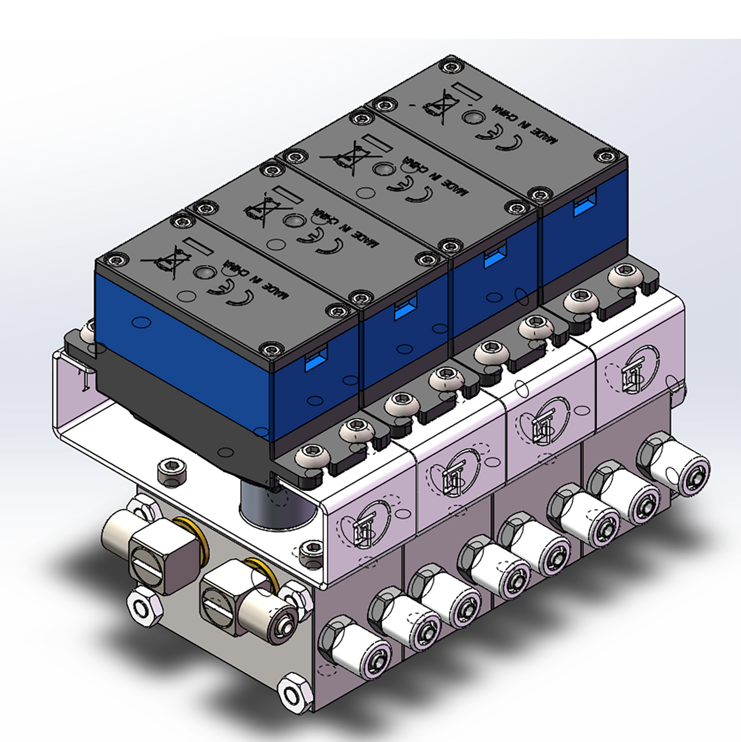 CUT Model 2-6CH Metall-Umschaltventil mit 2-6 Servos für 1/14 1/12 Maßstab Hydraulische Funksteuerung Baggerlader Bulldozer RC Digger