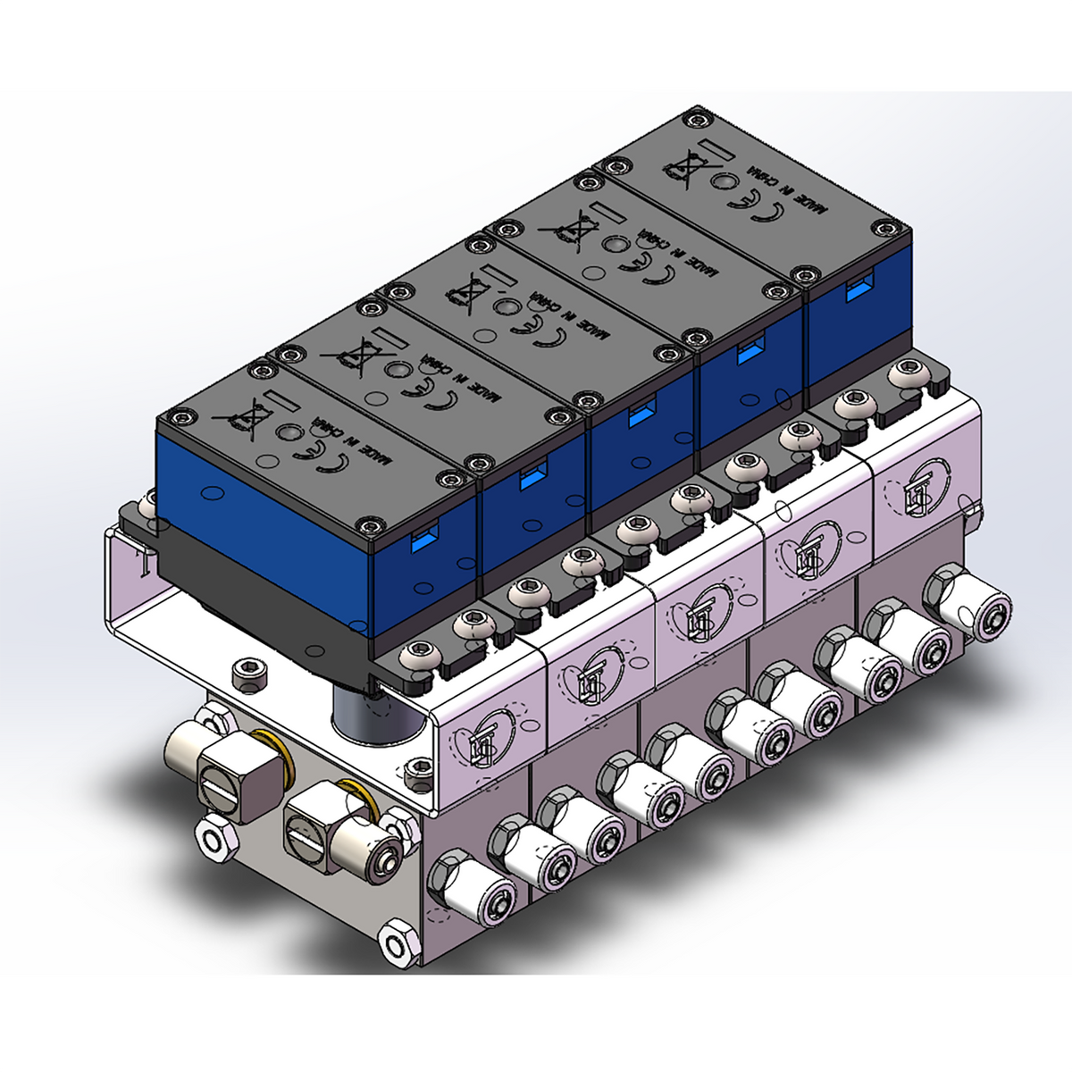 CUT Model 2-6CH Metall-Umschaltventil mit 2-6 Servos für 1/14 1/12 Maßstab Hydraulische Funksteuerung Baggerlader Bulldozer RC Digger