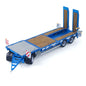 CUT QG-4Axles Metal 1/14 Trailer 4-Axle Hydraulic with Detachable Foldable Ramp and Retractable Tailboard featuring Air Suspension and Brake Lights without Steering Lights