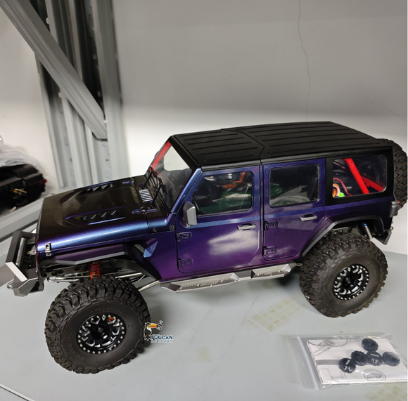 CN Stock Second-hand 90%New Only One JDM-168 1/10 4*4 AWD Off-road RC Crawler Car Model Light System Motor W/O Servo