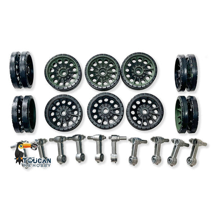 HL Plastic Turret Sprockets Idlers Road Wheels Accessories Pack Decal For 1/16 Soviet T34-85 3909 RC Tank Vehicle Model Part