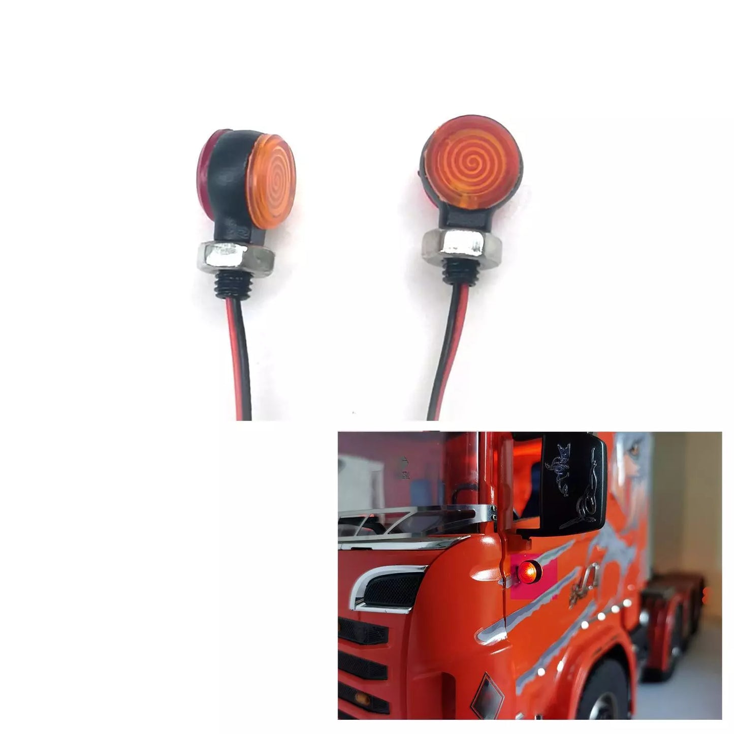 Gradmarkierungslampen LED-Licht für Tamiya 56323 1/14 RC Traktor-LKW-Bau-Automodell