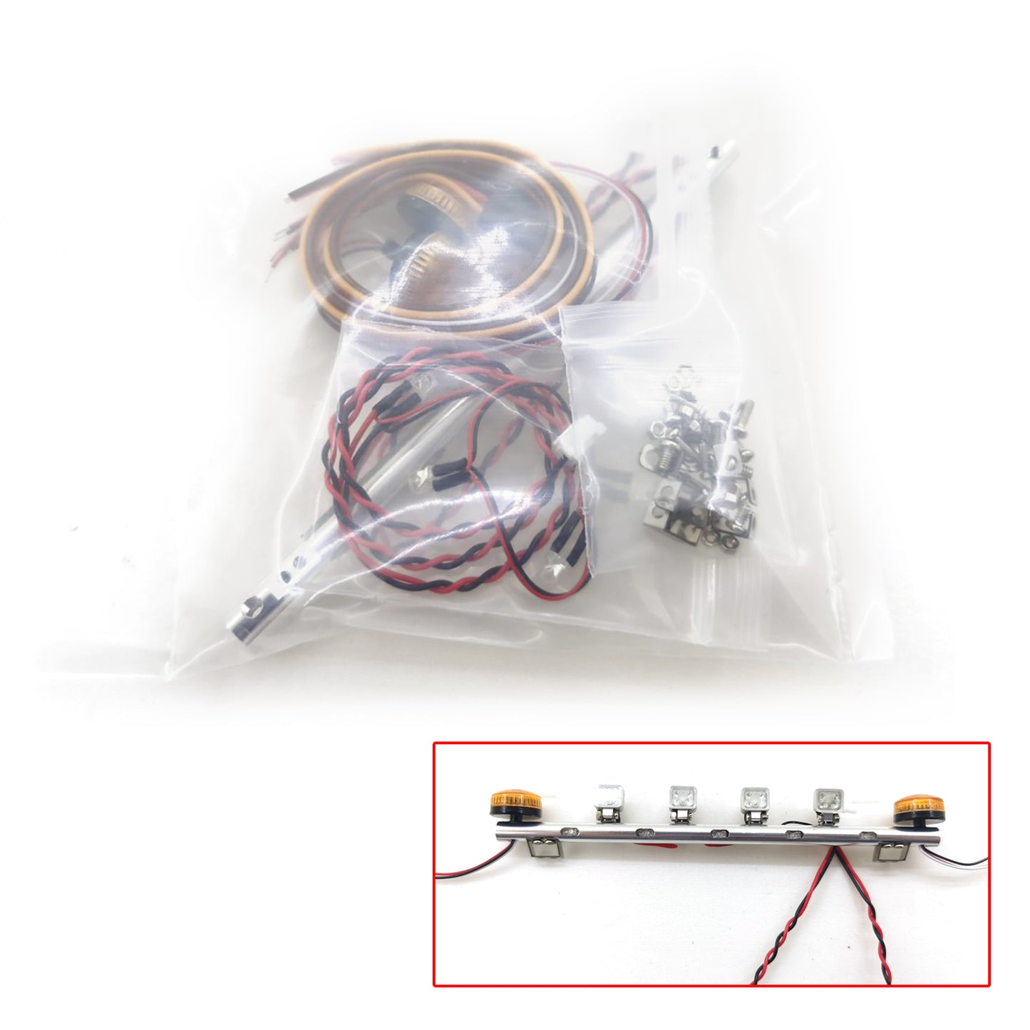 Grad 1:14 Maßstab Rotierende Licht LED Dach Lampe Für Tamiya RC Traktor Lkw Bau Fahrzeuge