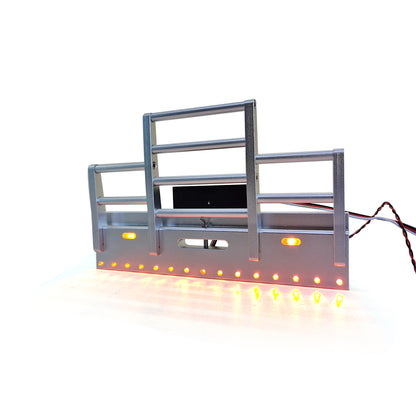 Grad 1/14 Maßstab Modell Teil Metall Front Stoßstange Led Licht DIY für Tamiya 56344 56301 RC Traktor Lkw Fahrzeuge Modelle