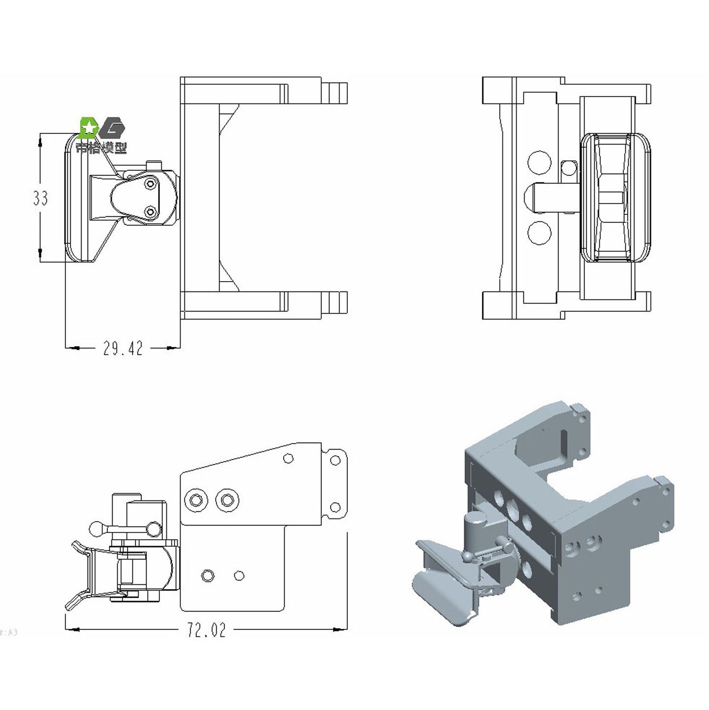 Grad LED Dach Licht Scheinwerfer Lampe für 770S 1/14 RC Traktor Auto Modell 56368 56371 DIY Ersatzteile Zubehör