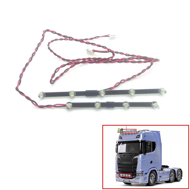 Grad LED Dach Licht Scheinwerfer Lampe für 770S 1/14 RC Traktor Auto Modell 56368 56371 DIY Ersatzteile Zubehör