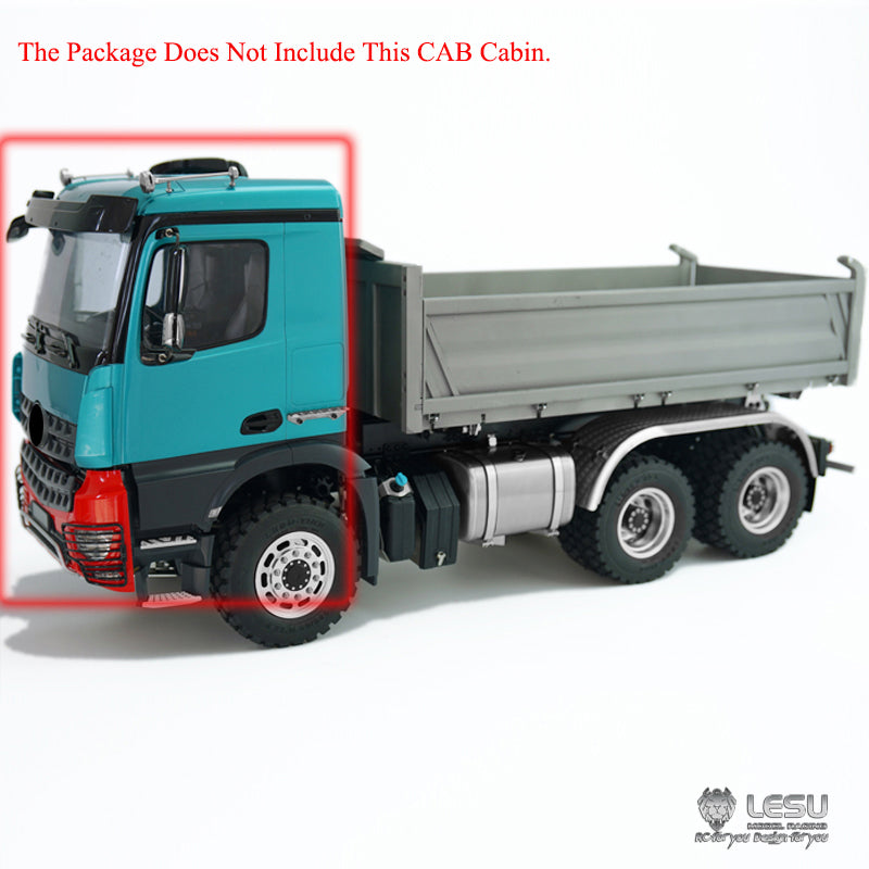 TOUCAN RC HOBBY LESU 1/14 Scale Remote Controlled 3348 3 Axles 6*6 Dumper Truck CarsMotor Servo ECS Sound and Light System Cabin