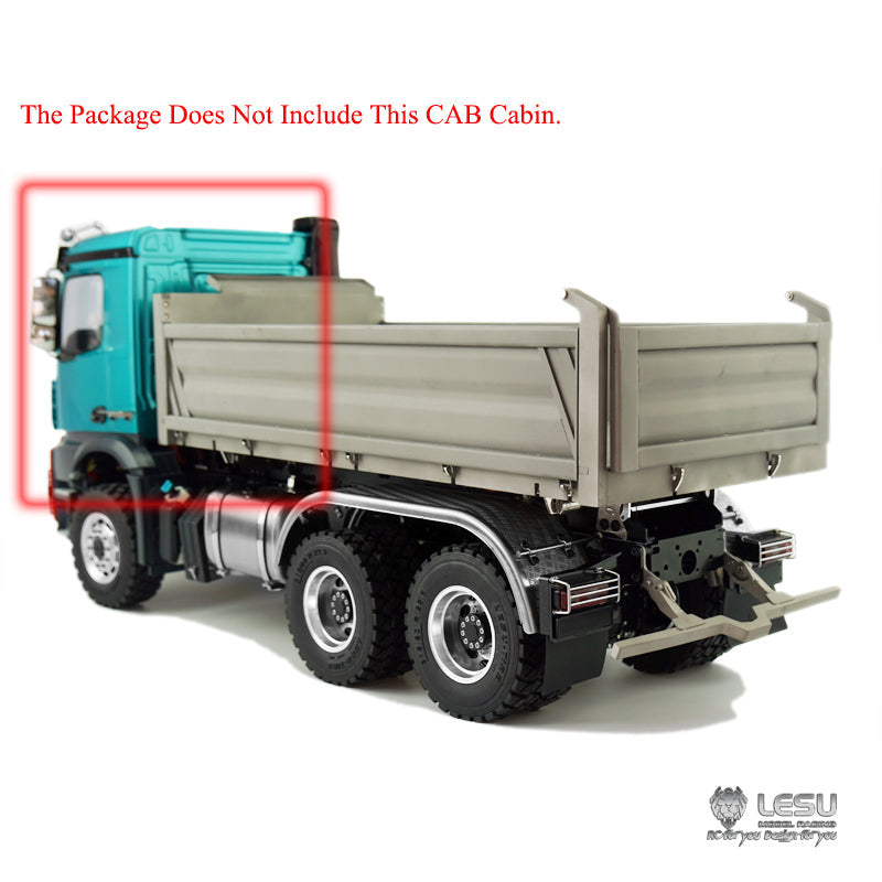 TOUCAN RC HOBBY LESU 1/14 Scale Remote Controlled 3348 3 Axles 6*6 Dumper Truck CarsMotor Servo ECS Sound and Light System Cabin