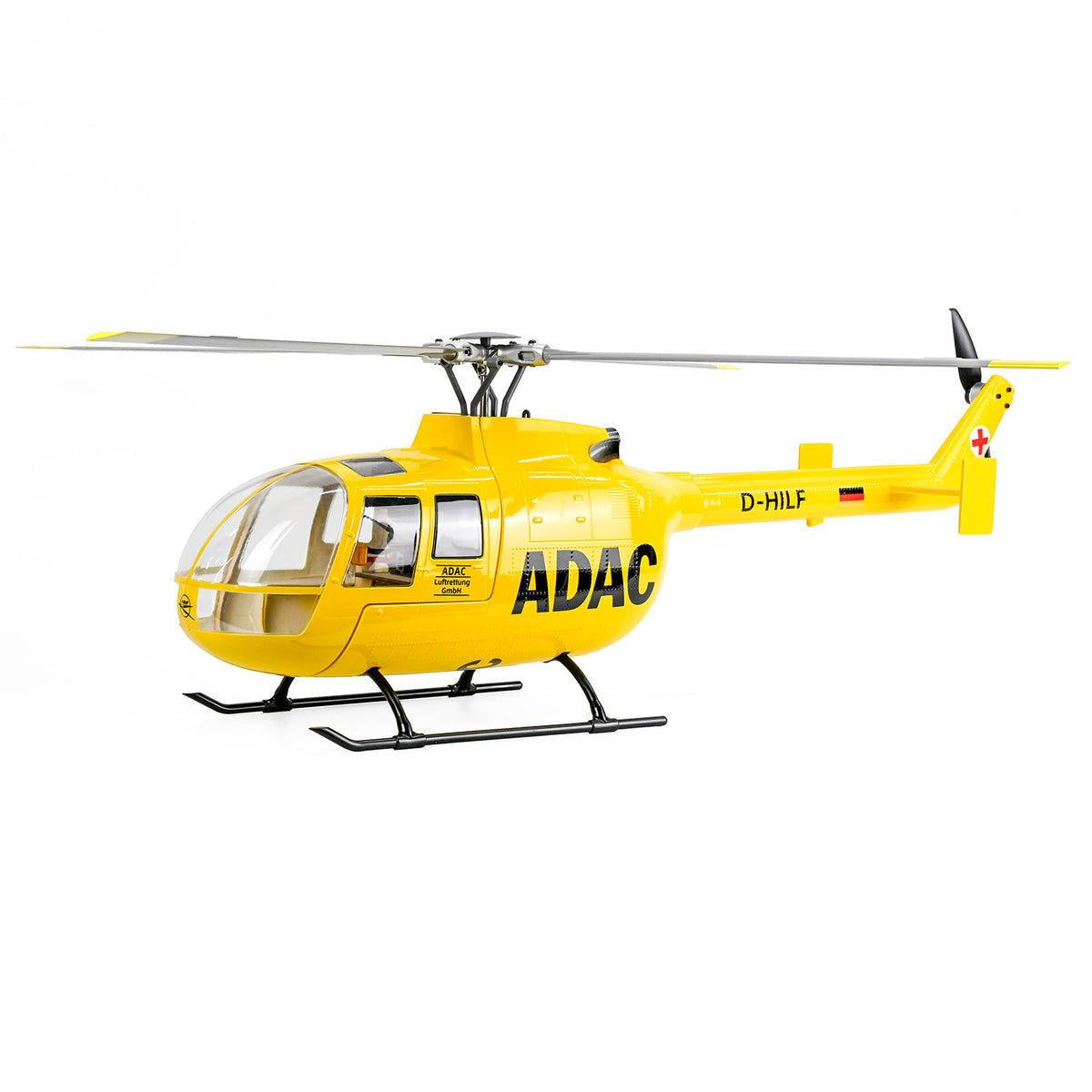 470 Klasse FLYWING BO105 RC Hubschraubermodell GPS 4-Blatt-Rotorkopf One Click Return Brushless Motor RTR I6S Funkbatterie