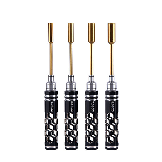 TOUCAN RC HOBBY 4pcs Flathead Screwdriver Cross-head Screw Socket Screwdriver Hexagon Nut Driver Tool Kits for RC 1/10 Cars 1/14 Truck