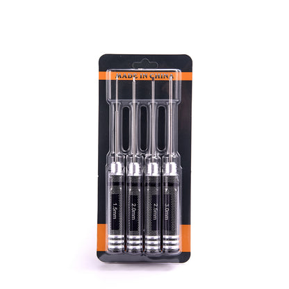 4-teiliger Sechskantschraubendreher-Satz aus Metall für 1/14 RC-Autos, ferngesteuerte Fahrzeuge, DIY-Teile, 1,5 mm, 2,0 mm, 2,5 mm, 3,0 mm, Hobby-Modell